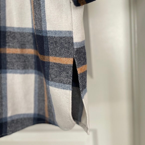 Navy Plaid Coat - Picture 6 of 9